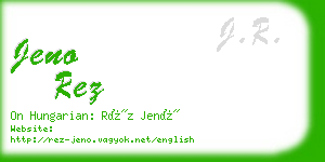 jeno rez business card